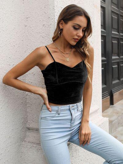 Sweetheart Neck Cropped Cami - Clothes For Her Online Store