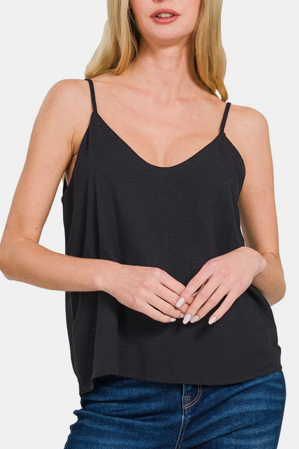 Zenana Two Layered Spaghetti Strap Cami - Clothes For Her Online Store
