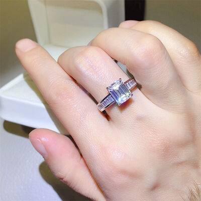 3 Carat Moissanite 925 Sterling Silver Ring - Clothes For Her Online Store