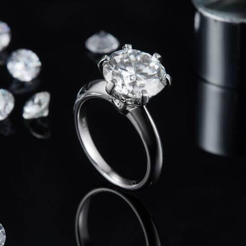 5 Carat Moissanite 925 Sterling Silver Ring - Clothes For Her Online Store