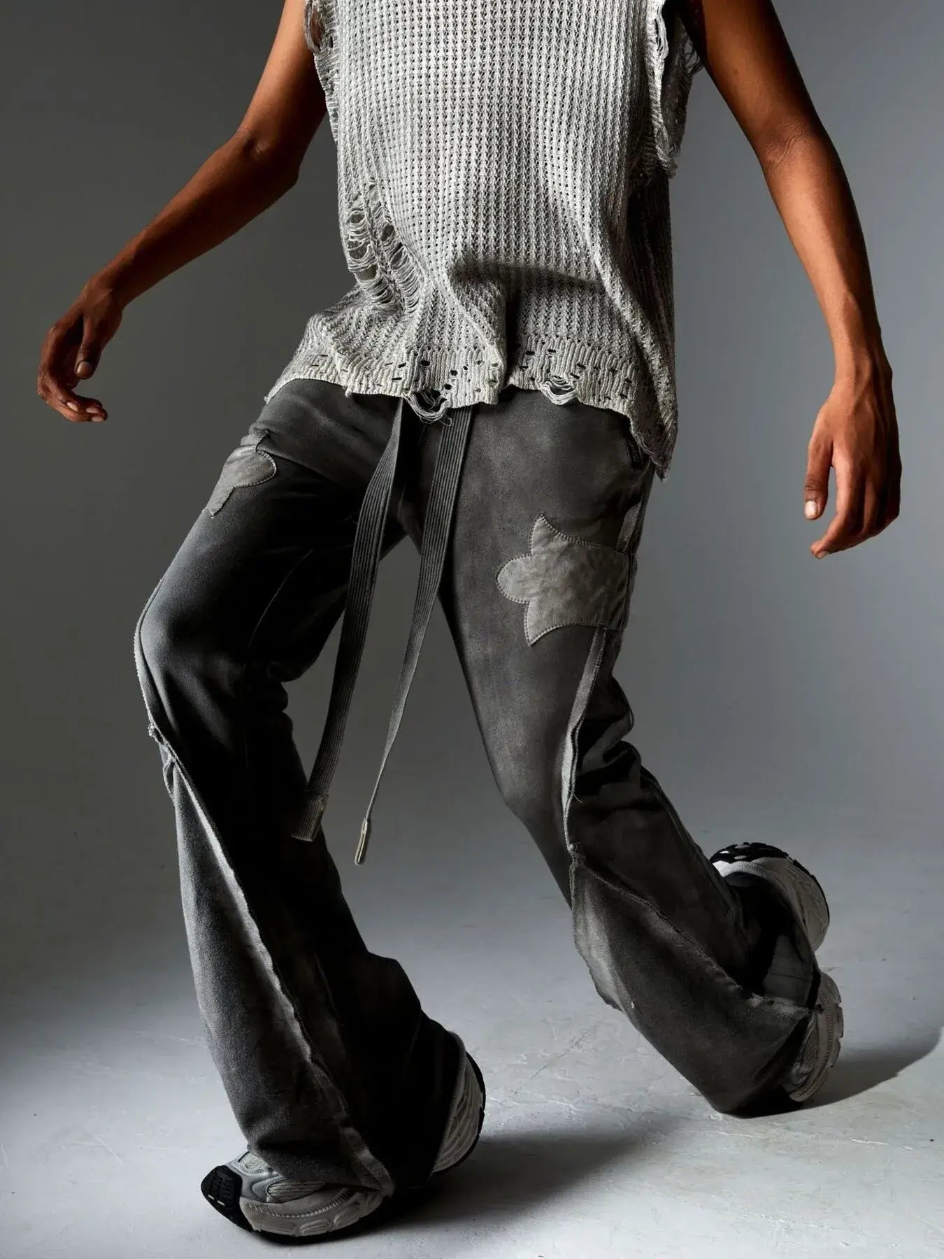 Men's Drawstring Flare Pants