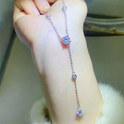 1.5 Carat Moissanite 925 Sterling Silver Necklace - Clothes For Her Online Store