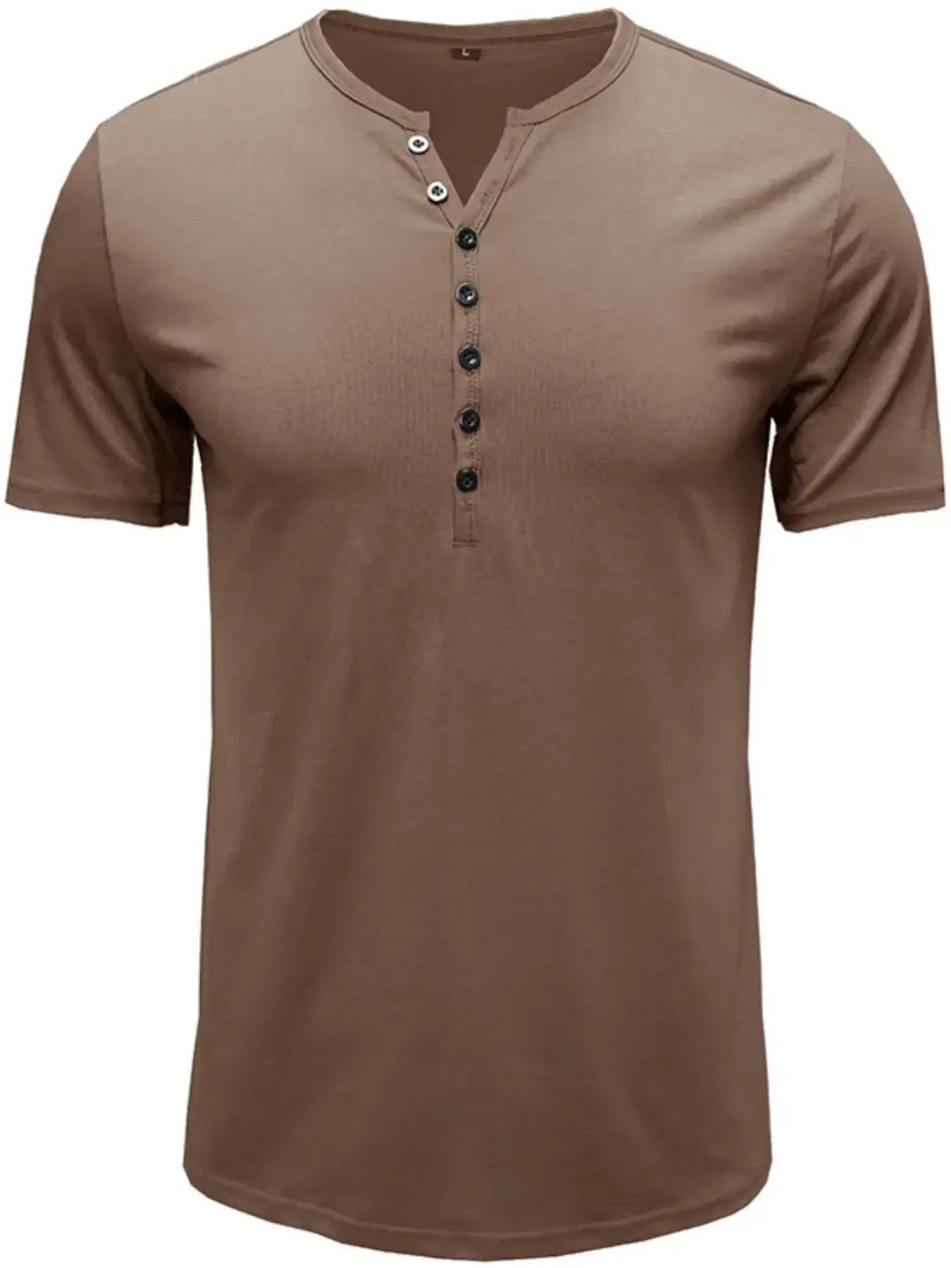 Men's Classic Henley Short Sleeve Polo Shirt