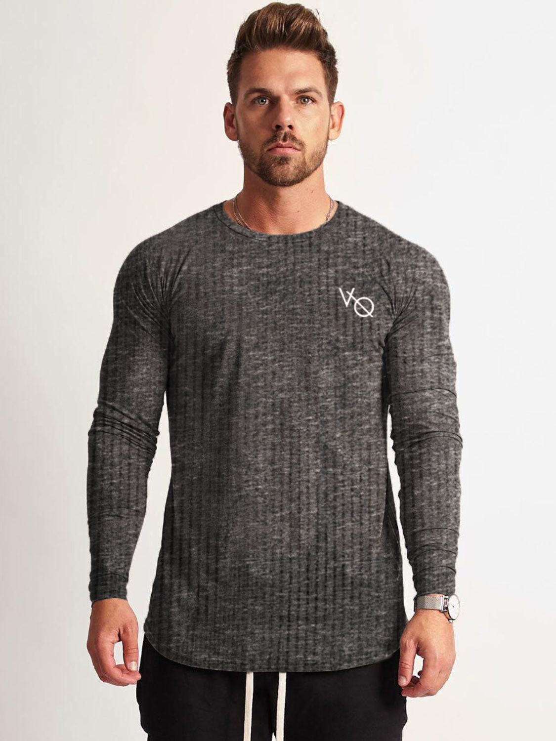 Men's Round Neck Long Sleeve T-Shirt