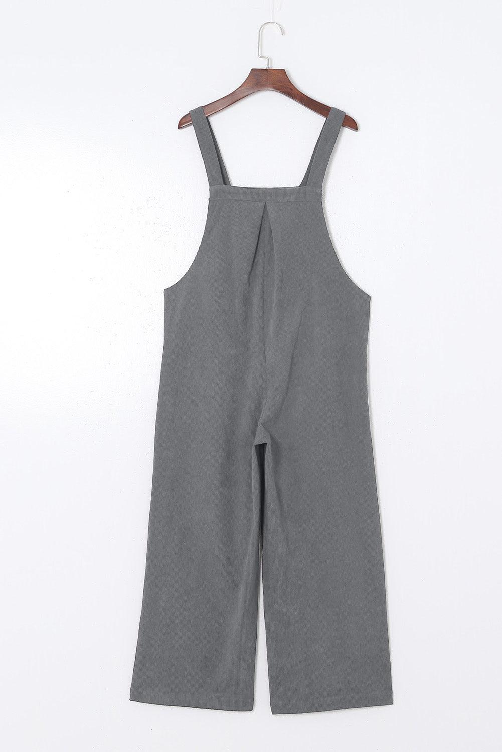 Pocketed Wide Leg Overall - Clothes For Her Online Store