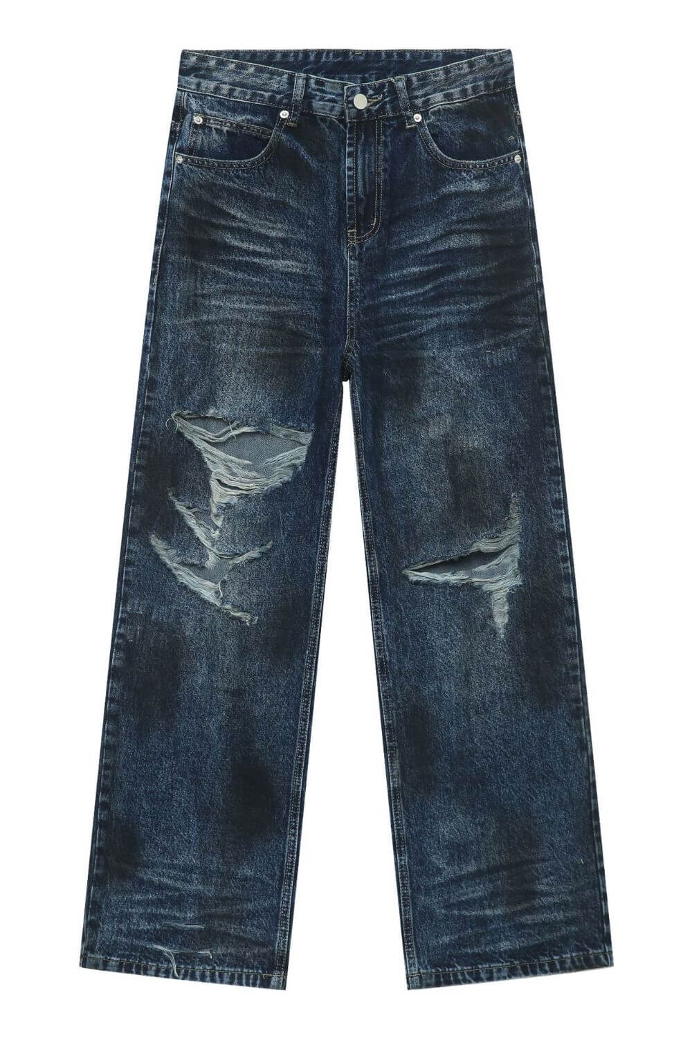 Men's Distressed Jeans with Pockets