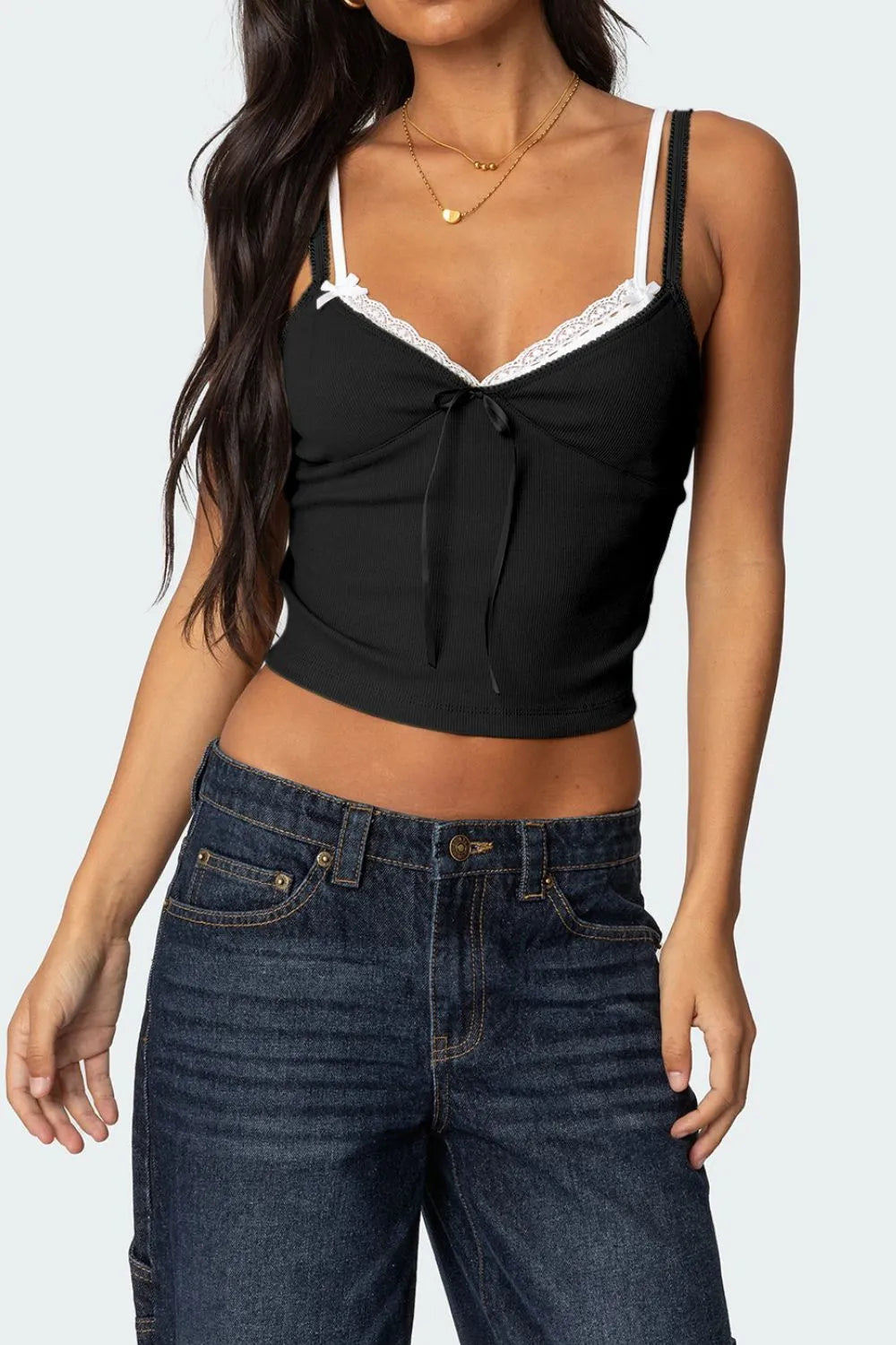 Lace Detail V-Neck Cami