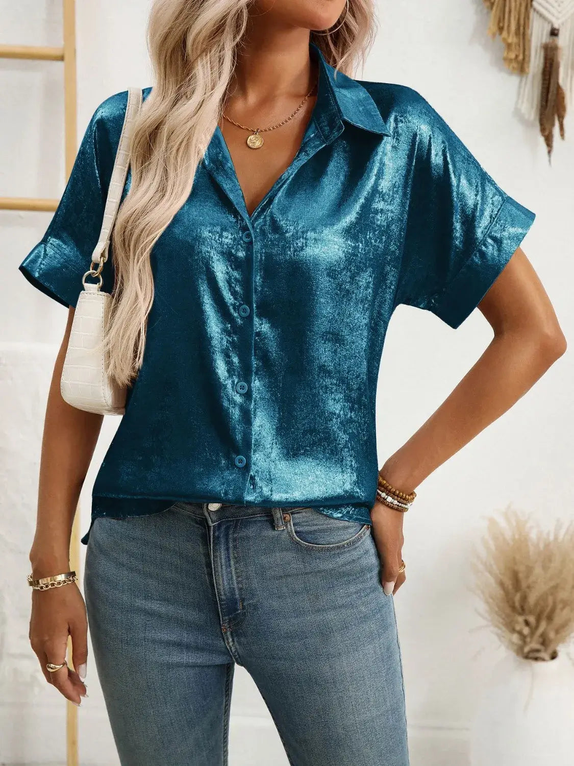 Button Up Short Sleeve Shirt