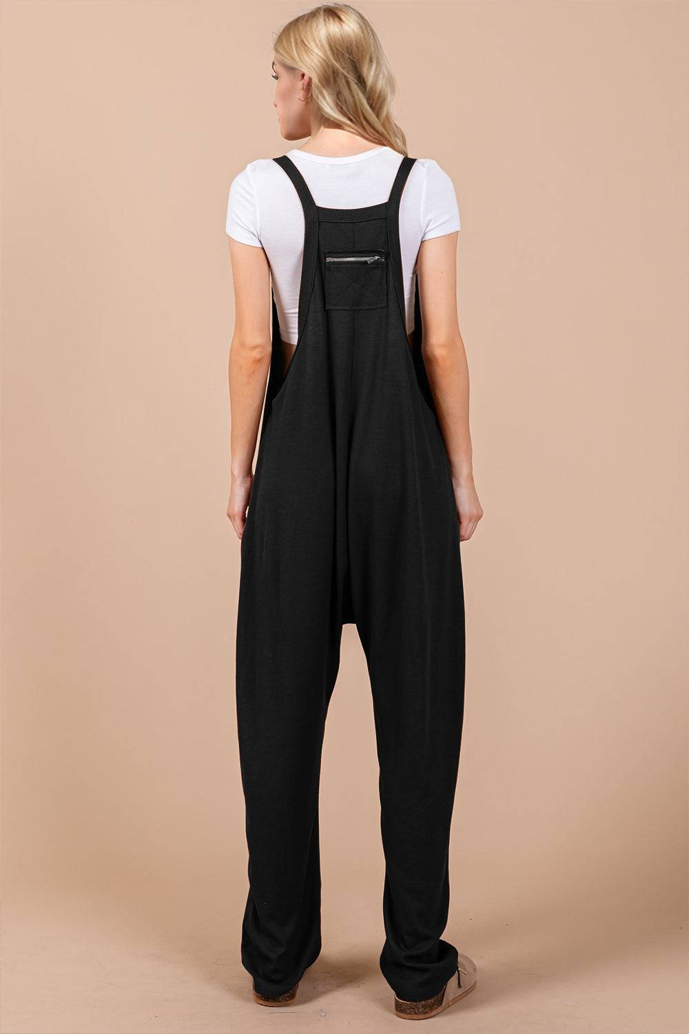 Oh Full Size V-Neck Wide Strap Overalls with Pockets - Clothes For Her Online Store