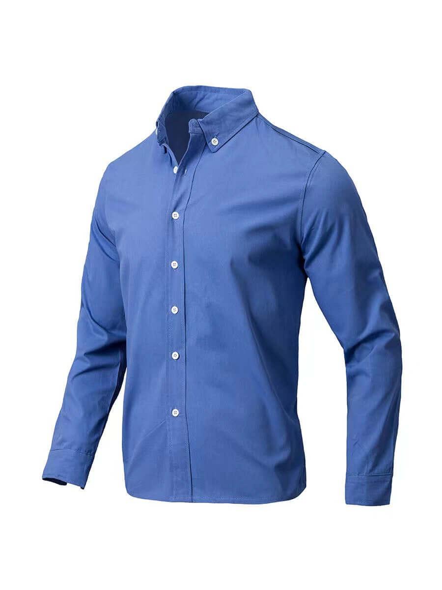 Men's Full Size Collared Neck Button Down Shirt Plus Size - Clothes For Her Online Store