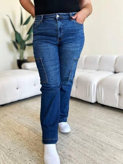 Judy Blue Full Size High Waist Cargo Jeans - Clothes For Her Online Store