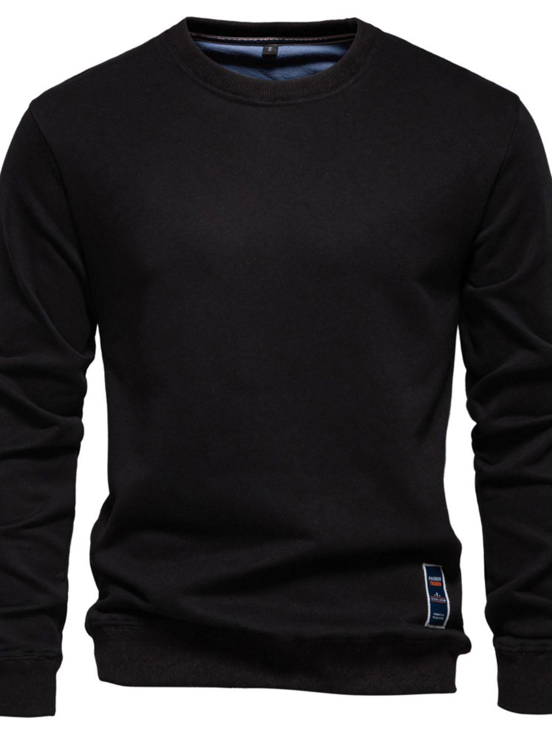 Men's Round Neck Long Sleeve Sweatshirt - Clothes For Her Online Store