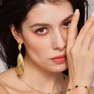 Stainless Steel Dangle Earrings - Clothes For Her Online Store