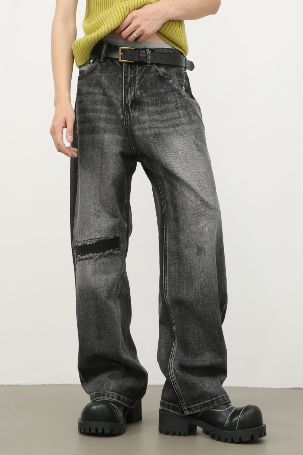 Men's Distressed Jeans with Pockets - Clothes For Her Online Store