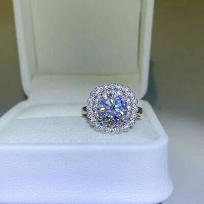 2 Carat Moissanite 925 Sterling Silver Ring - Clothes For Her Online Store