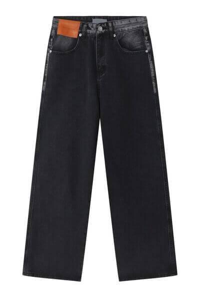 Wide Leg Jeans with Pockets - Clothes For Her Online Store