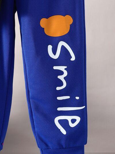 Children's Cartoon Graphic Hoodie and Pants Set - Clothes For Her Online Store
