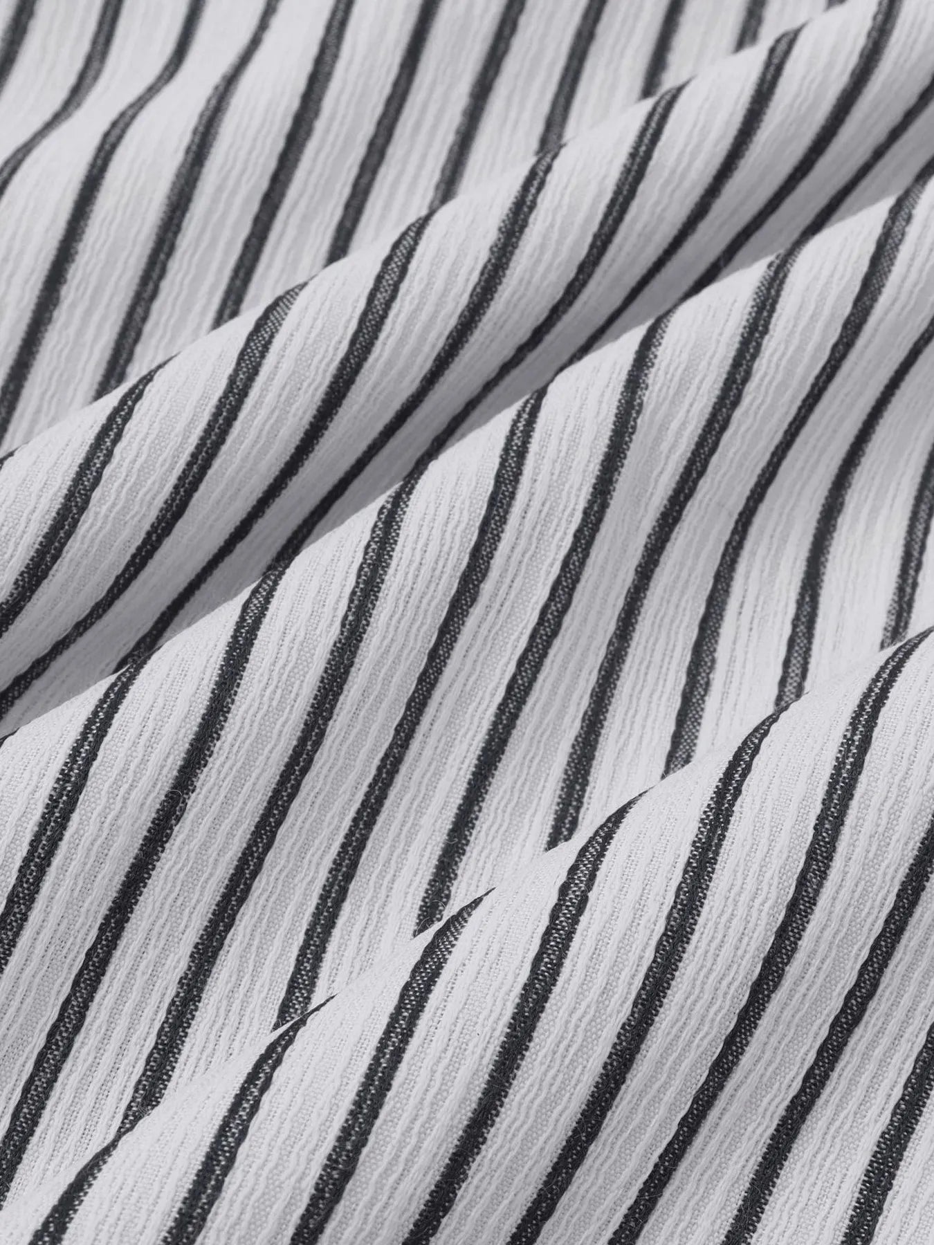 Men's Plus Size Striped Short Sleeve Button-Down Shirt