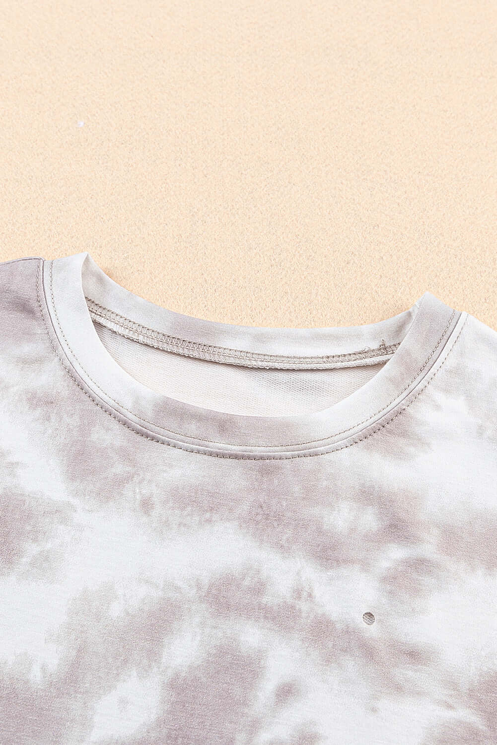 Tie-Dye Round Neck Short Sleeve Tunic Tee - Clothes For Her Online Store