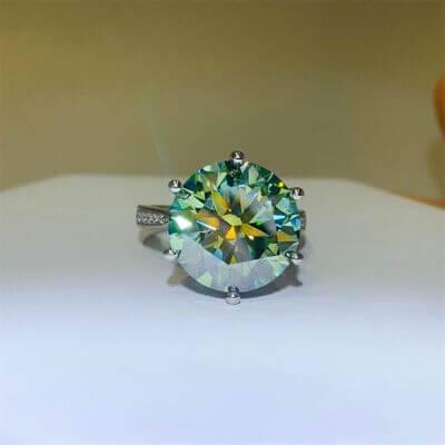 10 Carat Moissanite 925 Sterling Silver Ring - Clothes For Her Online Store