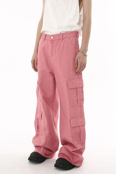 Wide Leg Cargo Jeans - Clothes For Her Online Store