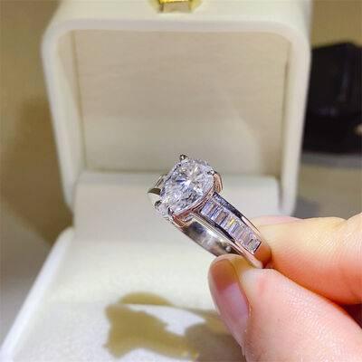 3 Carat Moissanite 925 Sterling Silver Ring - Clothes For Her Online Store