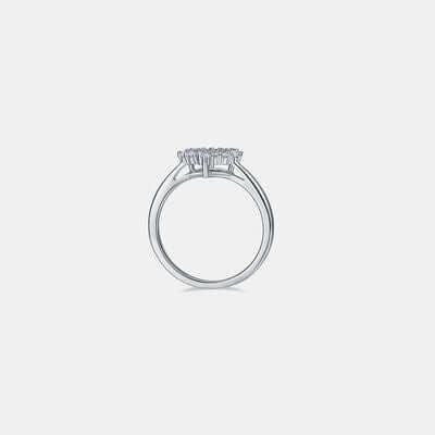 Moissanite 925 Sterling Silver Heart Ring - Clothes For Her Online Store