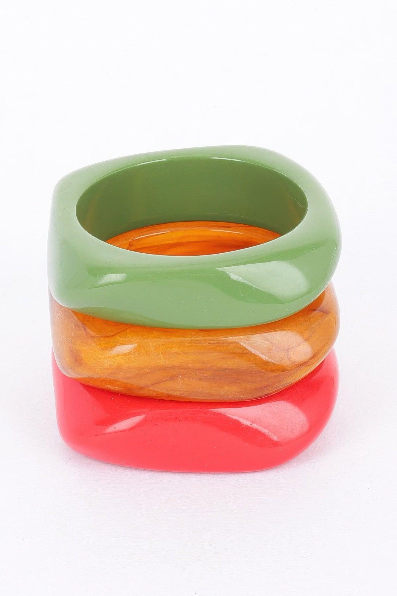 3pack Resin Bangle - Clothes For Her Online Store