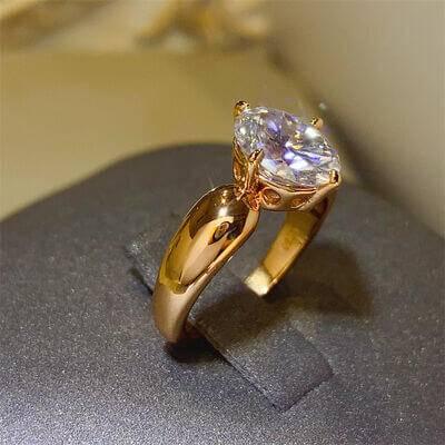 2 Carat Moissanite 925 Sterling Silver Ring - Clothes For Her Online Store