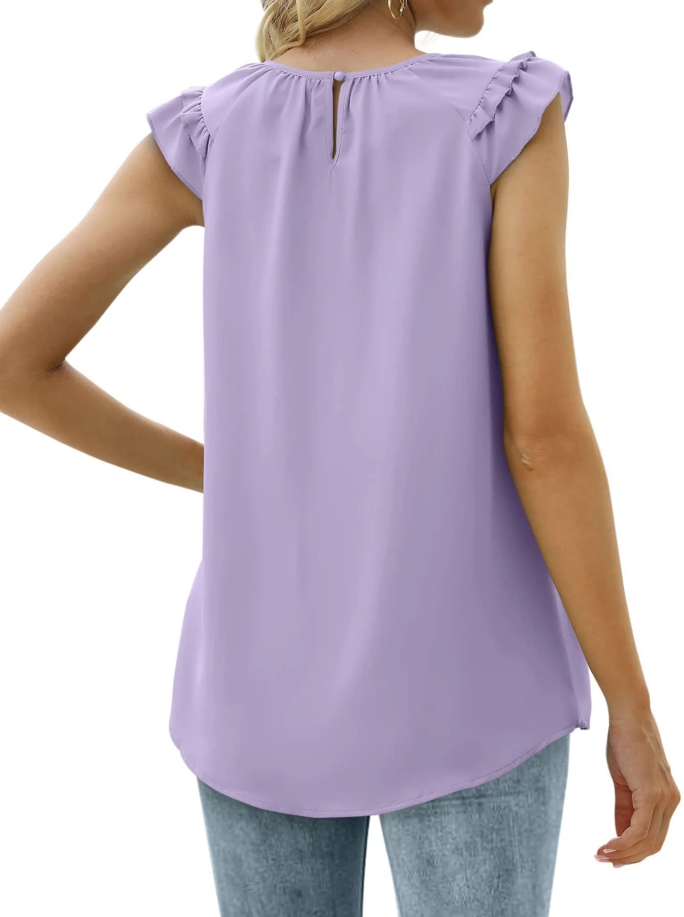 Ruffle Round Neck Blouse
