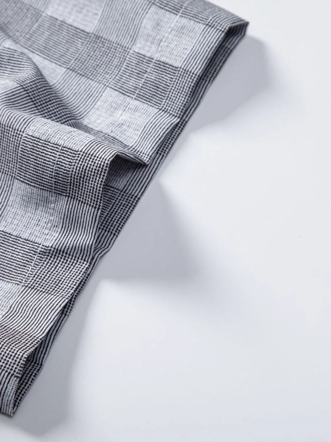 Men's Plus Size Casual Plaid Short Sleeve Button-Down Shirt