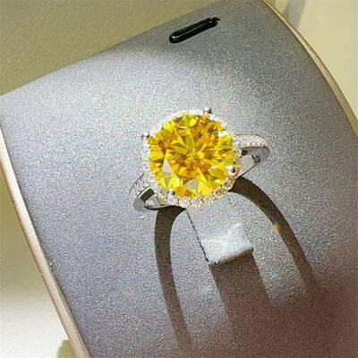 3 Carat Moissanite Zircon 925 Sterling Silver Ring - Clothes For Her Online Store