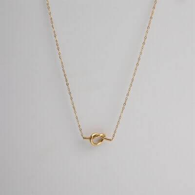 18K Gold-Plated Knotted Necklace - Clothes For Her Online Store