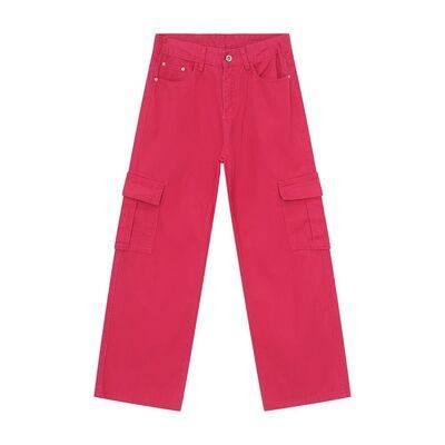 Wide Leg Cargo Jeans - Clothes For Her Online Store