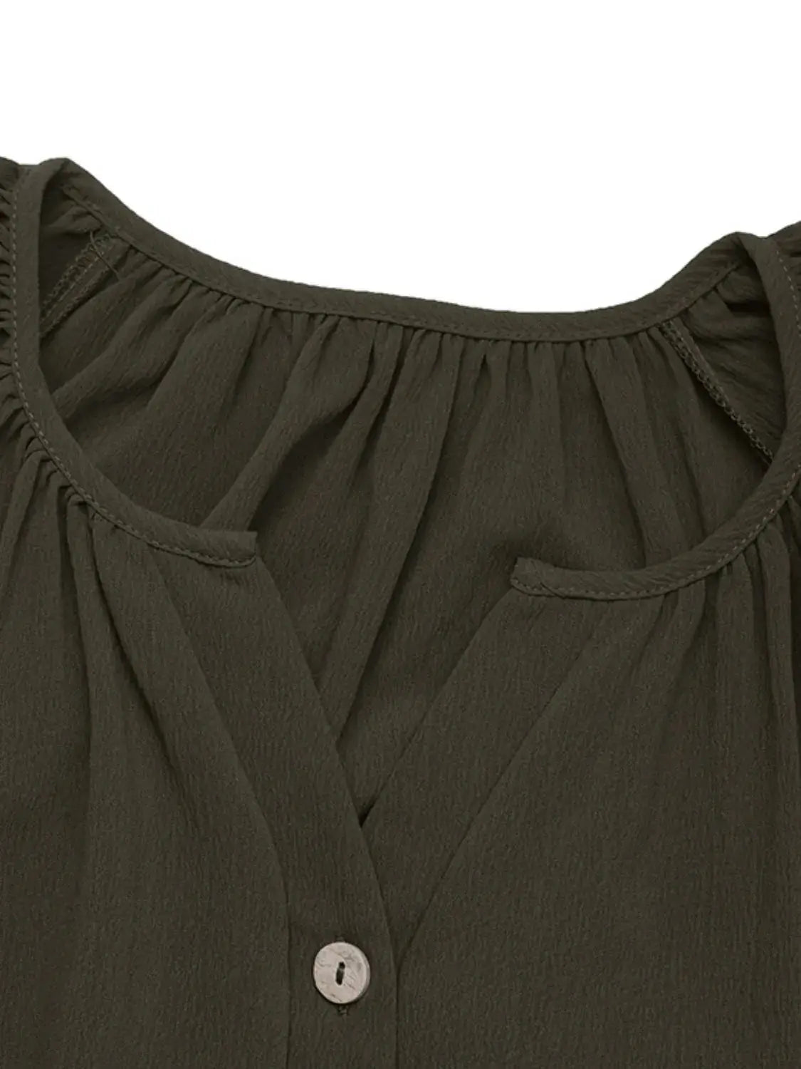 Button Front Balloon Sleeve Dress - Clothes For Her Online Store