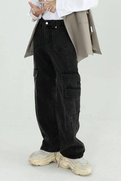 Baggy Jeans with Cargo Pockets - Clothes For Her Online Store