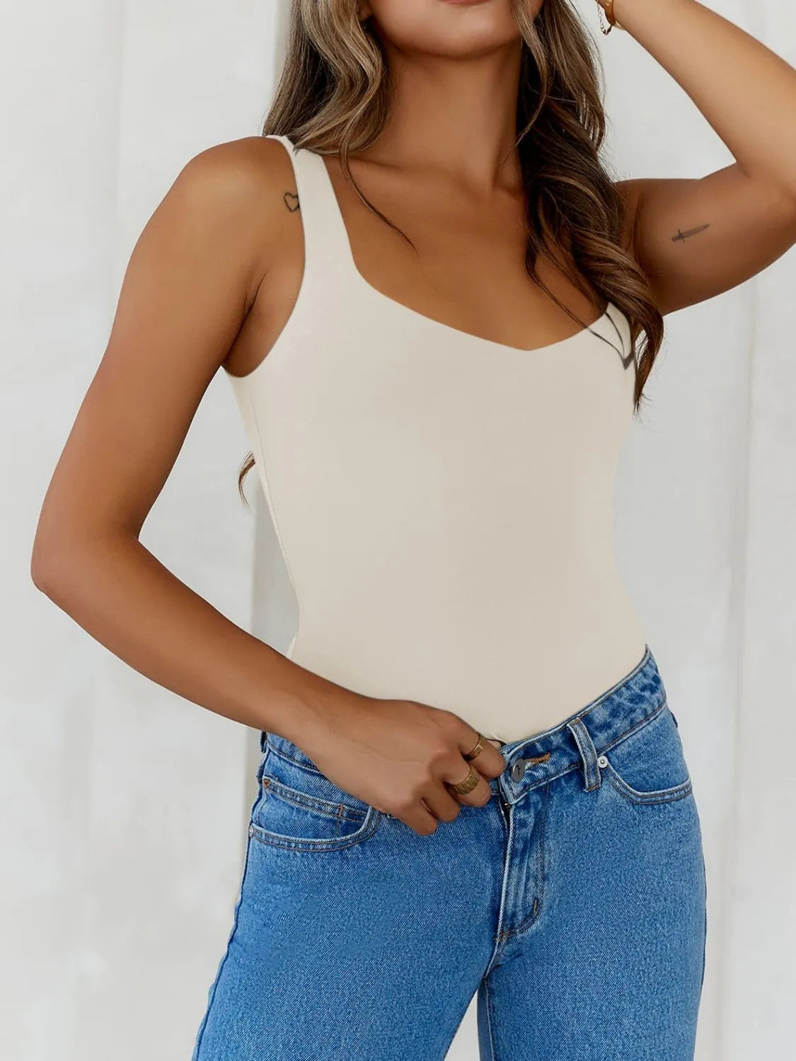 Solid Color Wide Strap Cami