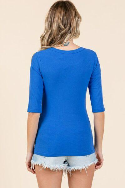 Mittoshop Round Neck Half Sleeve T-Shirt - Clothes For Her Online Store