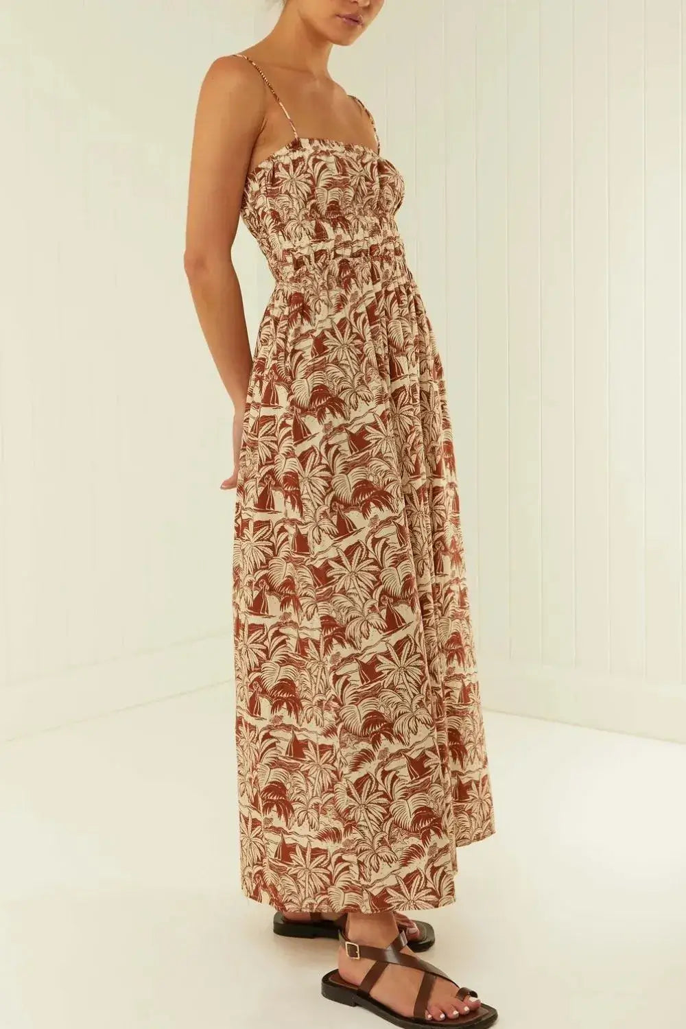 Printed Square Neck Cami Dress