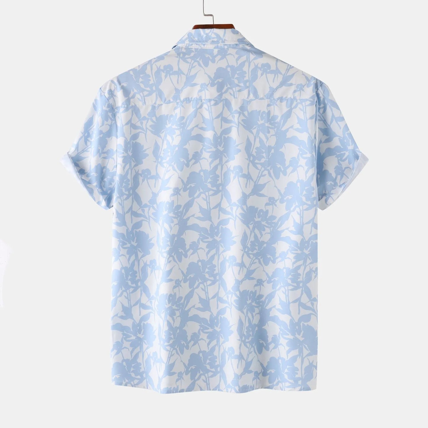 Men's Printed Short Sleeve Button-Up Shirt