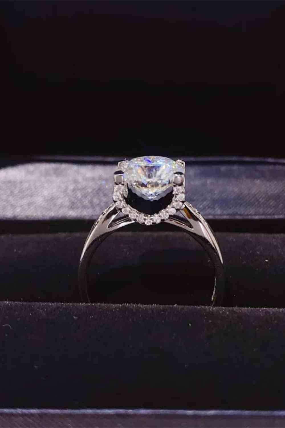 2 Carat Moissanite 925 Sterling Silver Ring - Clothes For Her Online Store