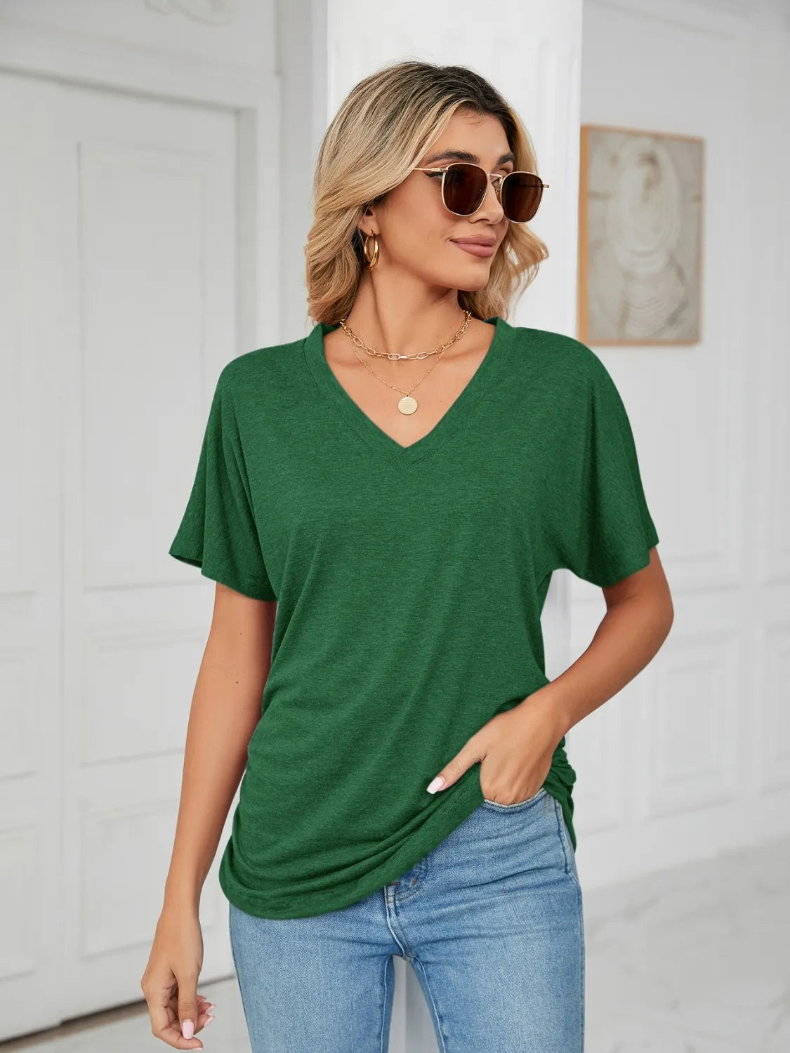 V-Neck Short Sleeve T-Shirt