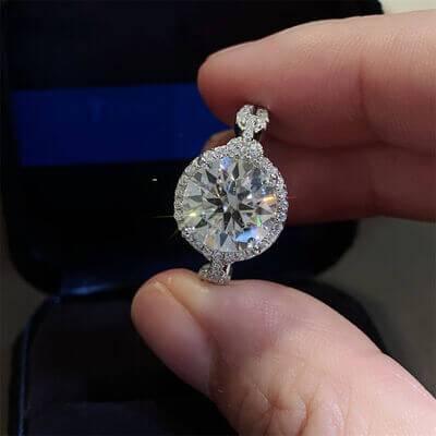 3 Carat 925 Sterling Silver Moissanite Ring - Clothes For Her Online Store