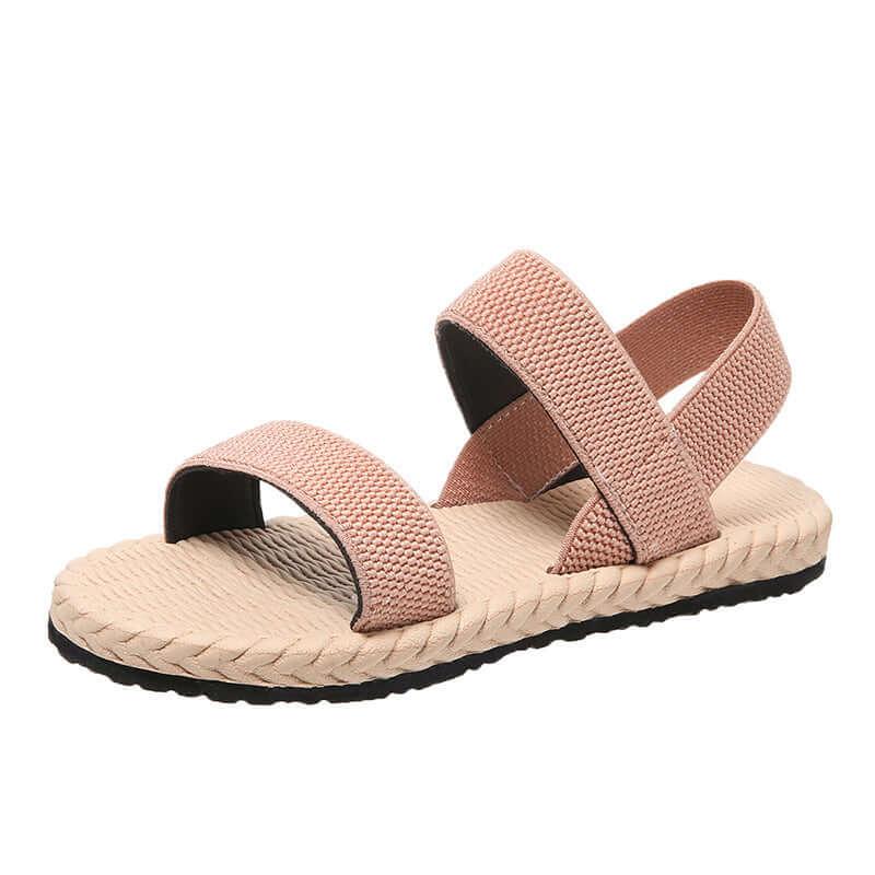 Open Toe Flat Sandals - Clothes For Her Online Store