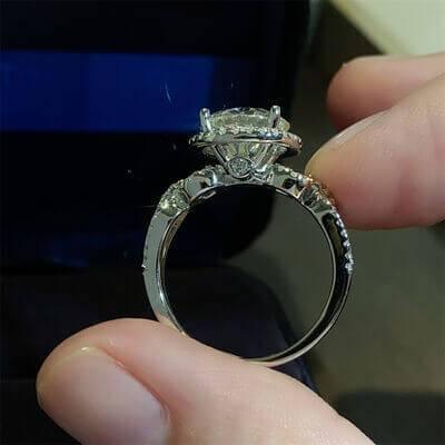 3 Carat 925 Sterling Silver Moissanite Ring - Clothes For Her Online Store