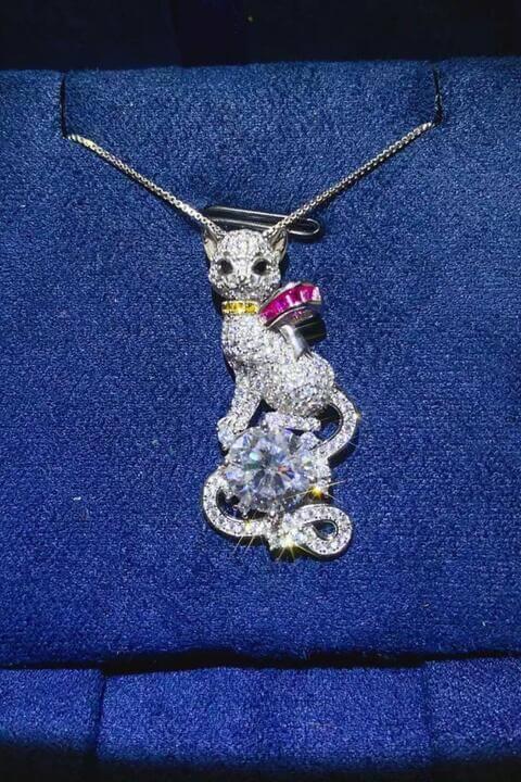 2 Carat Moissanite 925 Sterling Silver Necklace - Clothes For Her Online Store