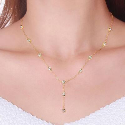 1.1 Carat Moissanite 925 Sterling Silver Necklace - Clothes For Her Online Store