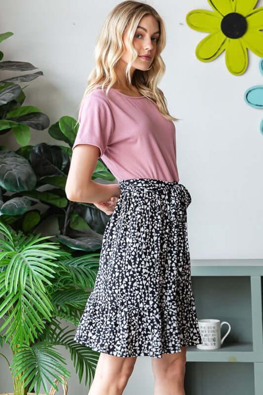 Heimish Full Size Short Sleeve Solid And Animal Print Mini Dress Plus Size - Clothes For Her Online Store