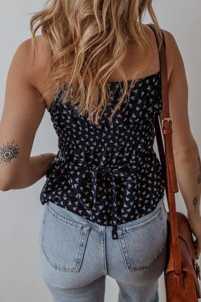 Tied Printed Cami - Clothes For Her Online Store