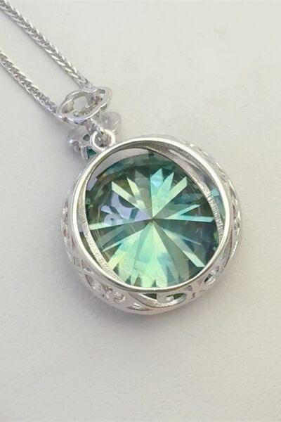 20 Carat Moissanite 925 Sterling Silver Pendant Necklace - Clothes For Her Online Store